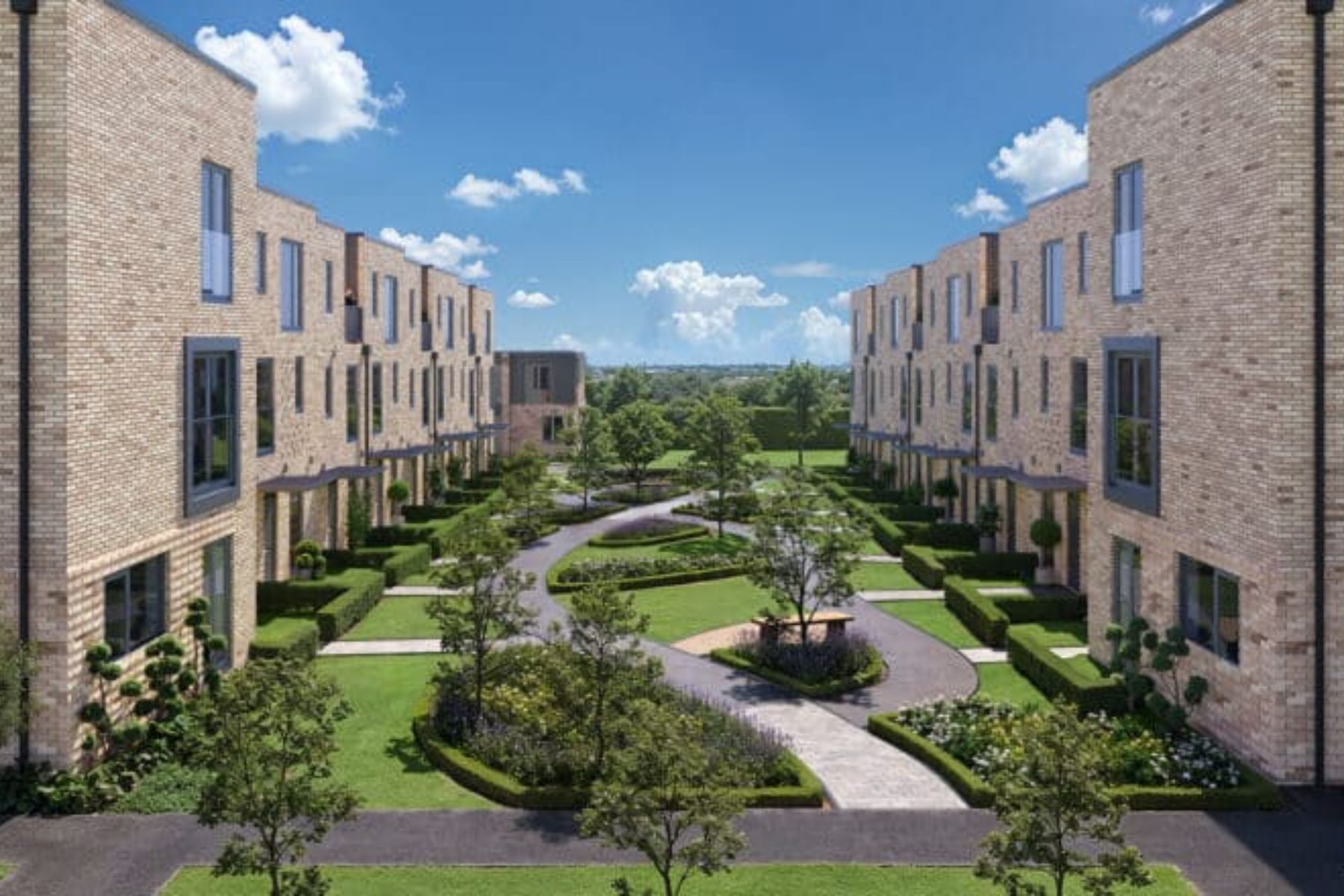 Shared gardens at St. Leonards Quarter in Exeter, by Acorn Property Group