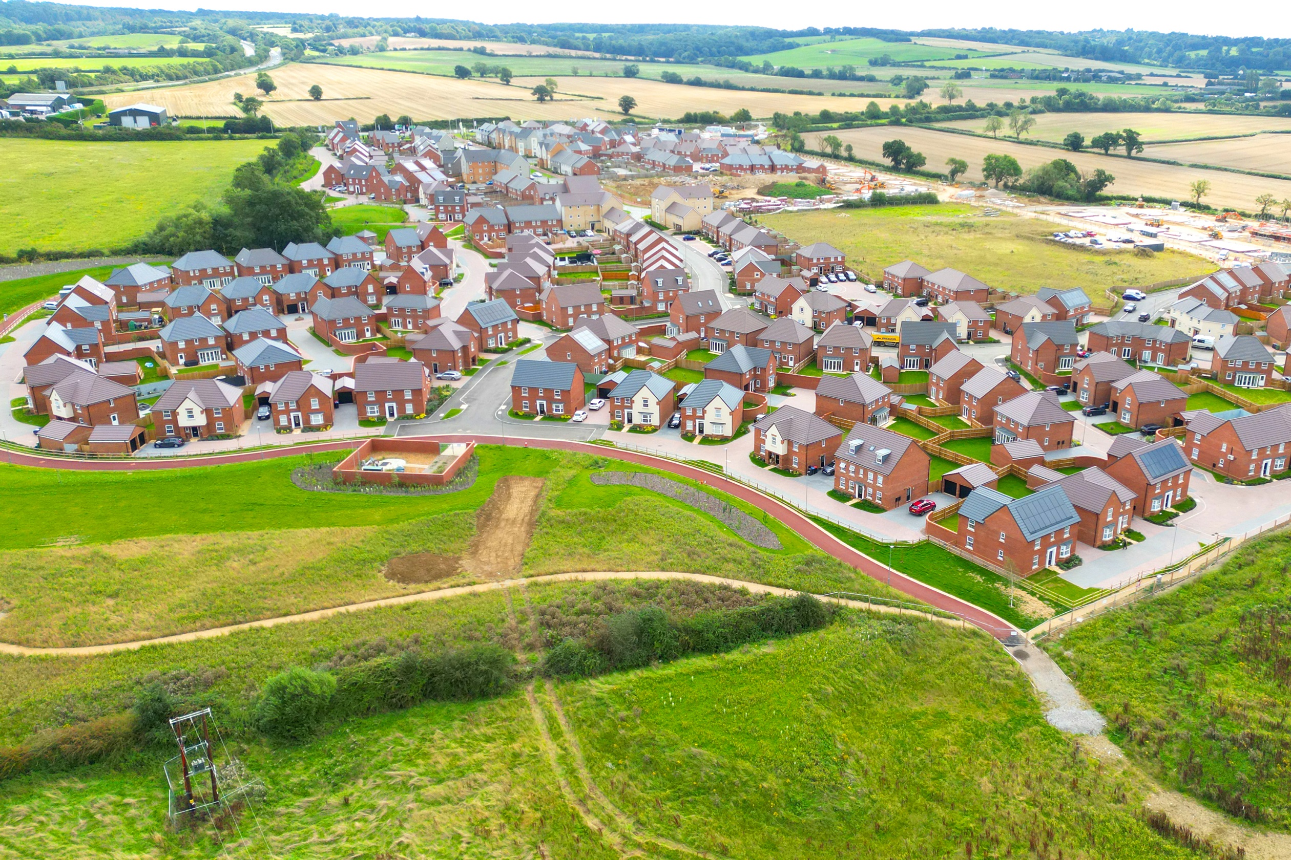 Aerial image of Woburn Downs located in Milton Keynes