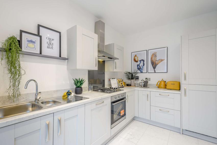 Open plan kitchen diners at new homes at NorthBridge