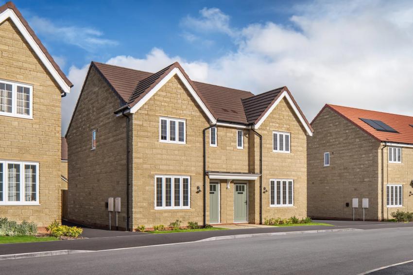 New builds at Somerton Mead in Somerton, Somerset.
