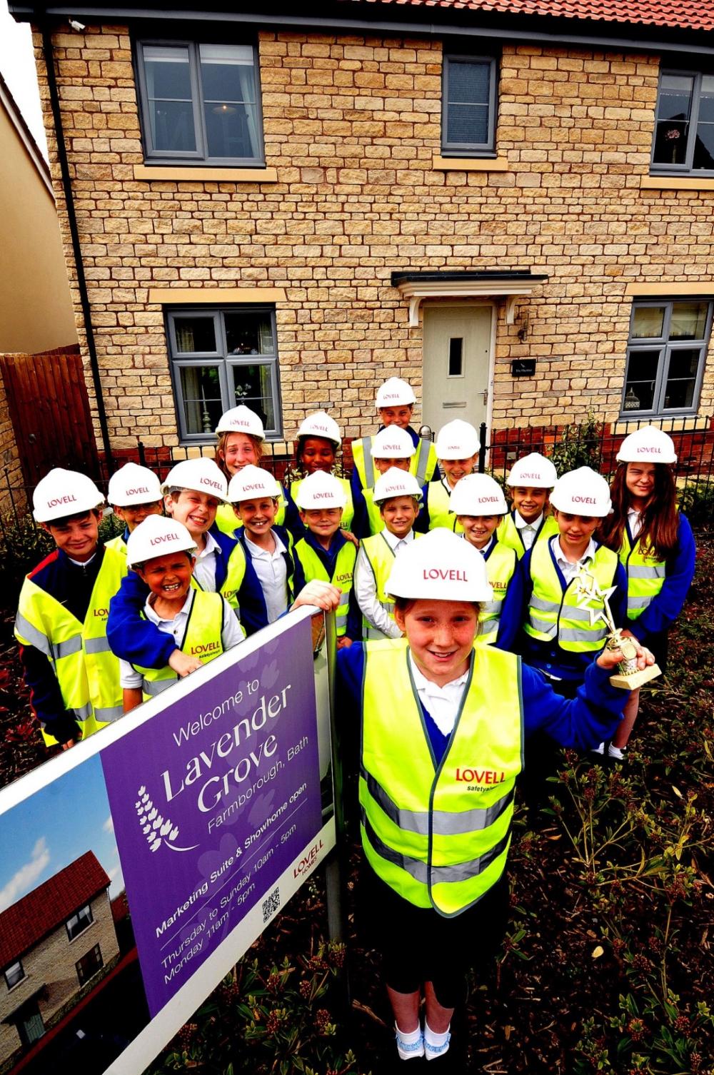 Children from Farmborough Church Primary School give a helping hand