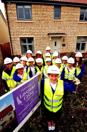 Children from Farmborough Church Primary School give a helping hand