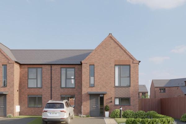 Image of a new build house on the Bramshall Meadows development in Uttoxeter.