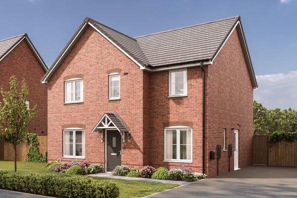 Image of a new build house on the Holdingham Grange development in Sleaford.