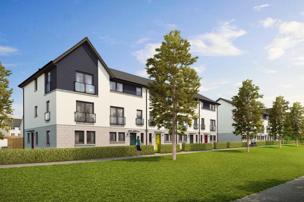 Image of a new build house on the The Maples at Ness Side development in Inverness.
