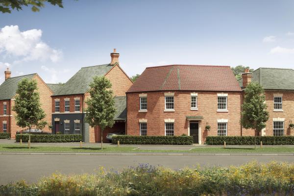 Image of a new build house on the Ratcliffe Gardens development in Sileby.
