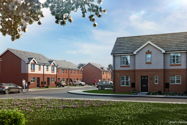 Image of a new build house on the Eldercot Park development in Bolton.