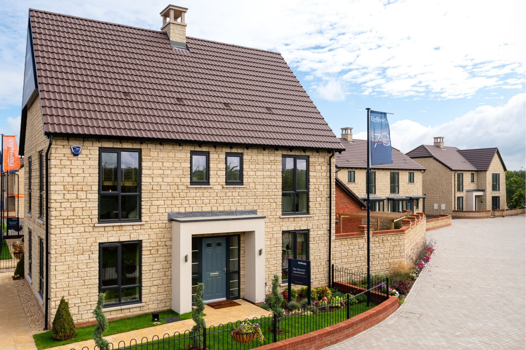 Large detached stone house at Redland Grove by Bellway