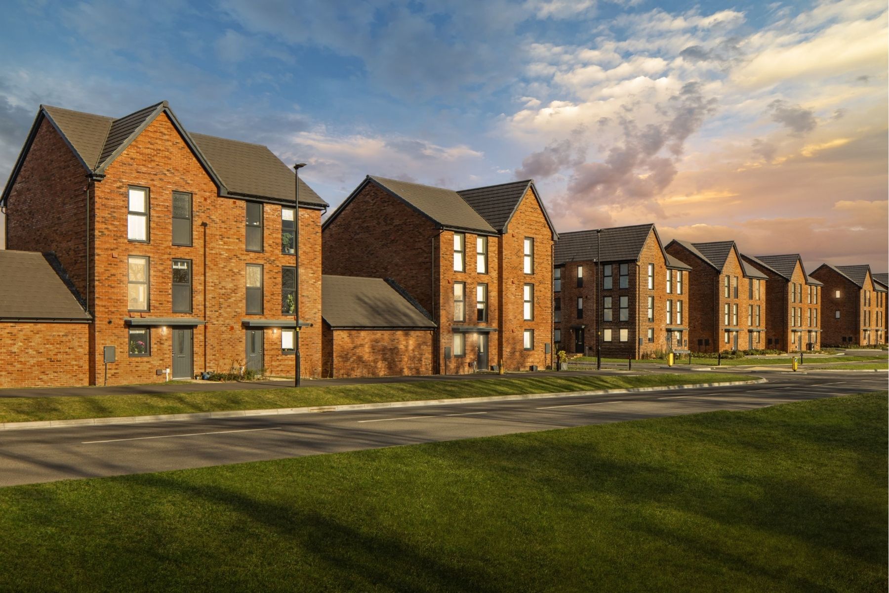 Street scene at Wichel Fields at Wichelstowe by Barratt Homes