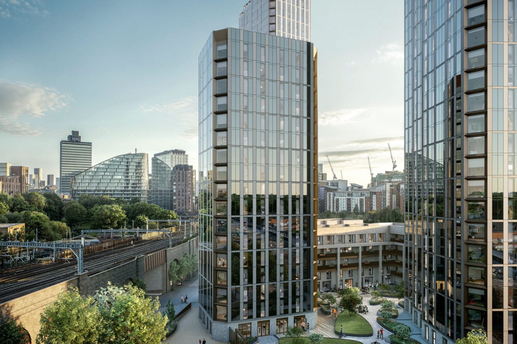 External image of new build apartments at Victoria Riverside.