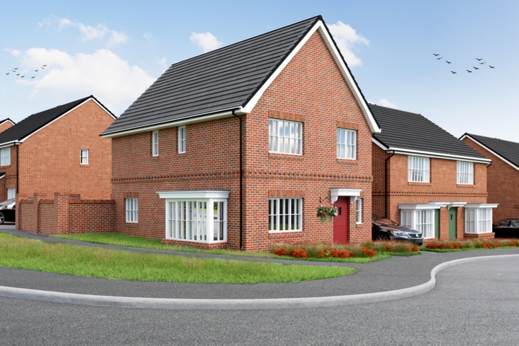Detached new build home at Garvey Glade in Nottingham