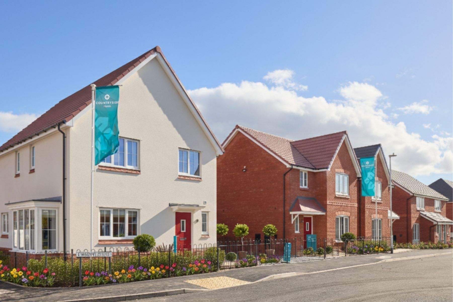 Street scene of new build home at Hartshead View