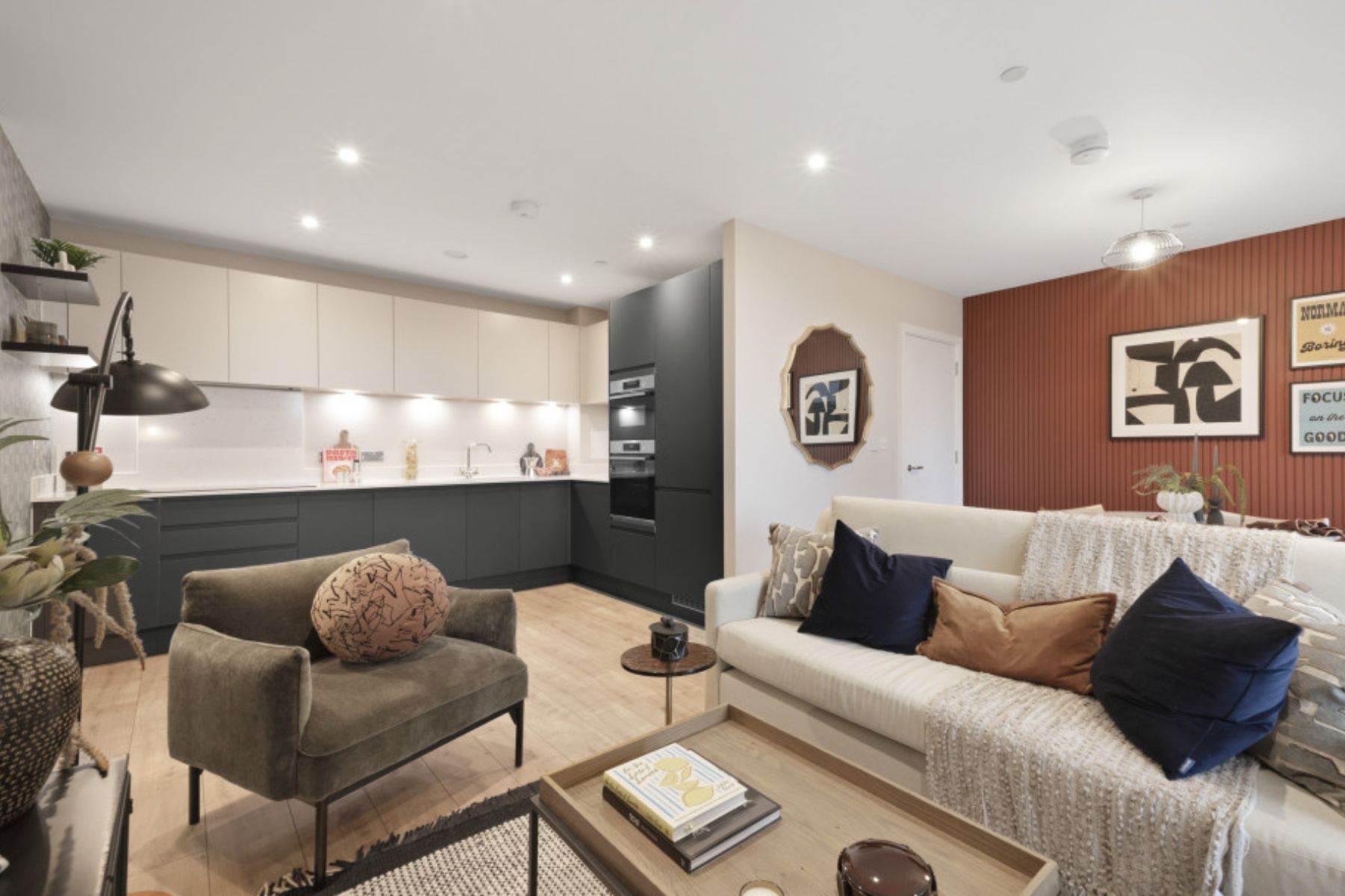 Living area at Glengall Rise Shared Ownership apartments in Peckham