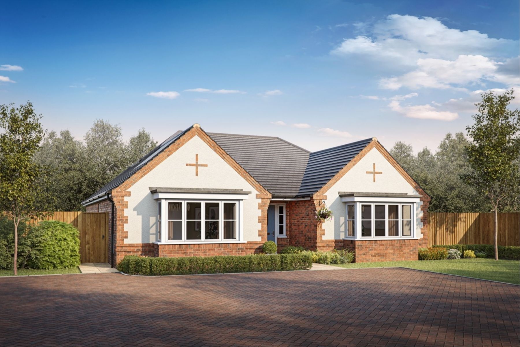 Two bedroom bungalows at Maypole Place in Evesham, Worcestershire