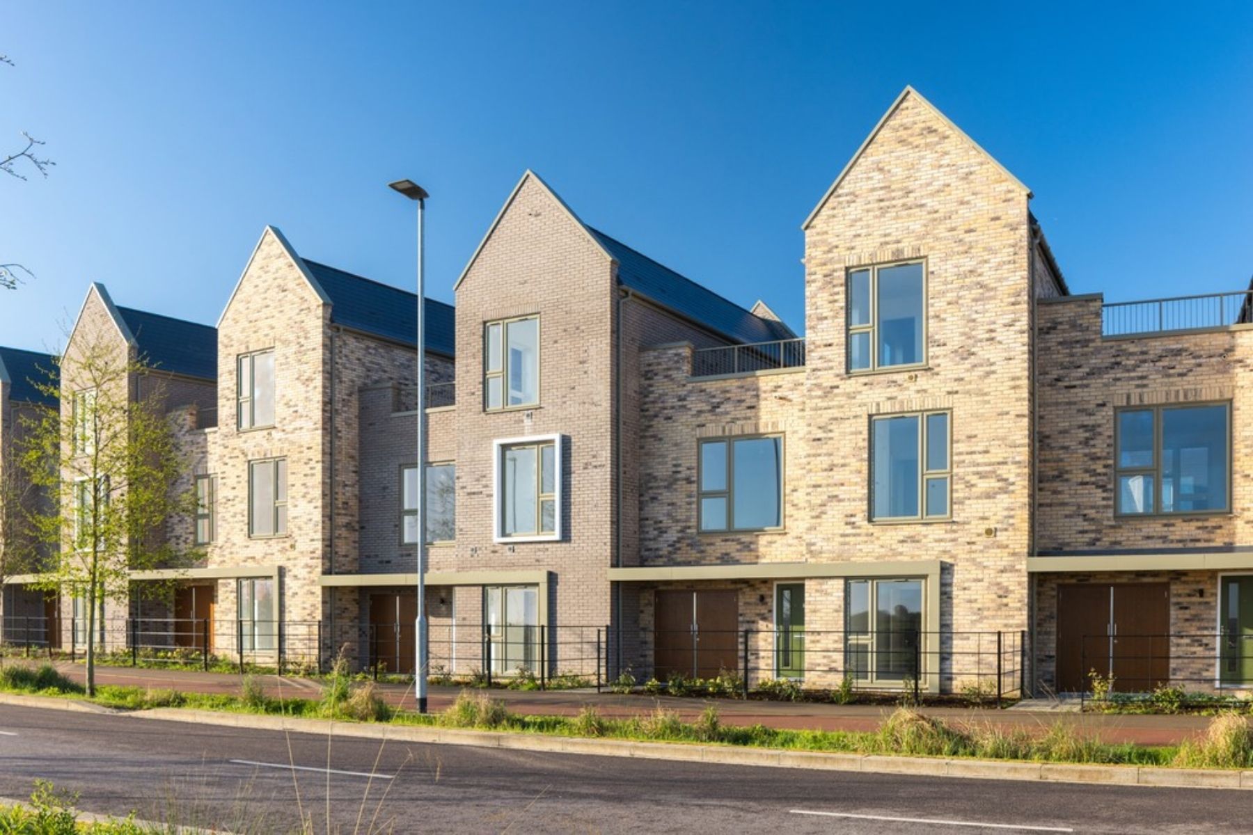 External shot of new homes at Cala at Waterbeach in Cambridgeshire