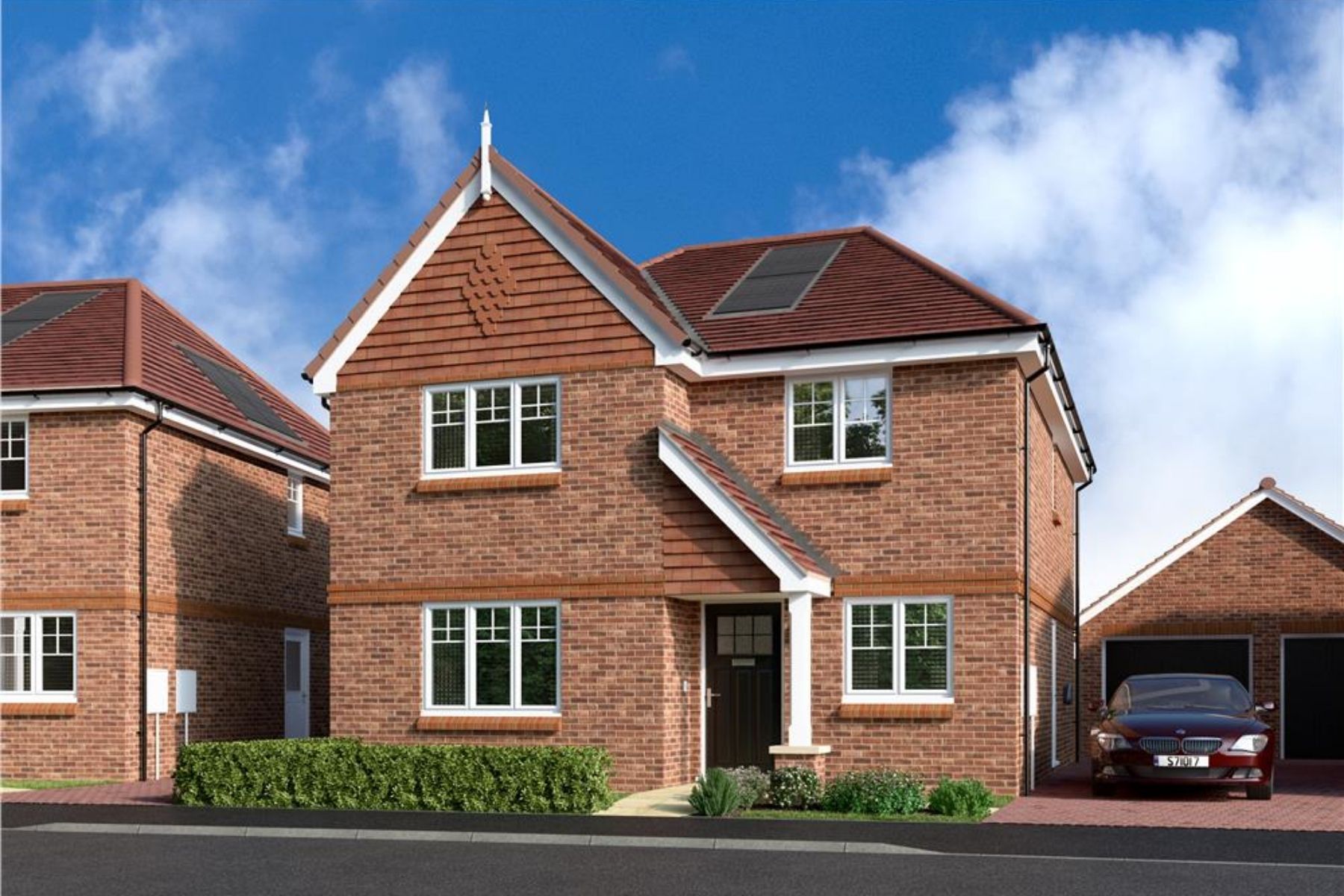 Detached family homes at Deer Park, Miller Homes