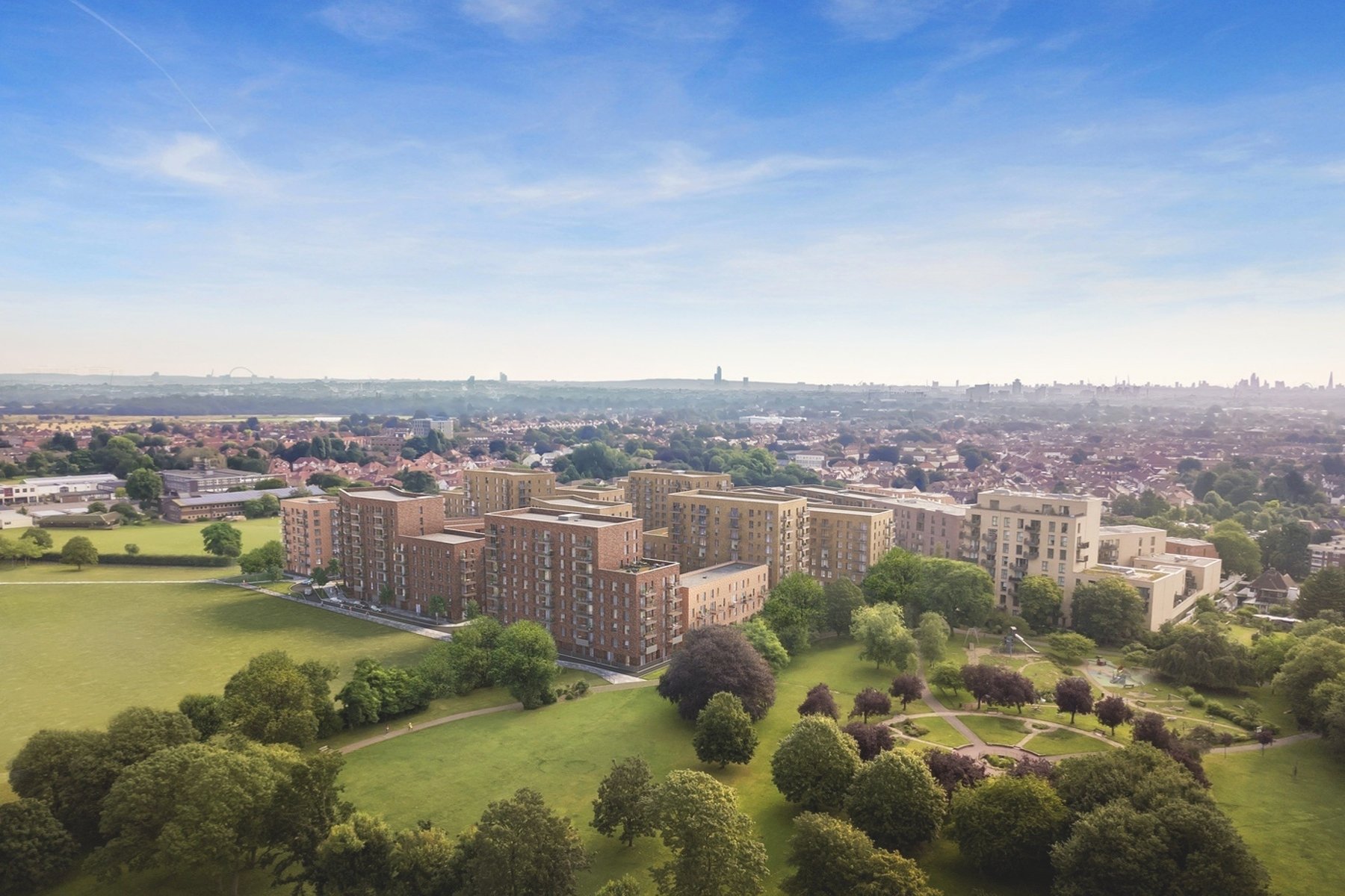 Beautiful parks surrounding Lampton Parkside in Hounslow by NHG Homes