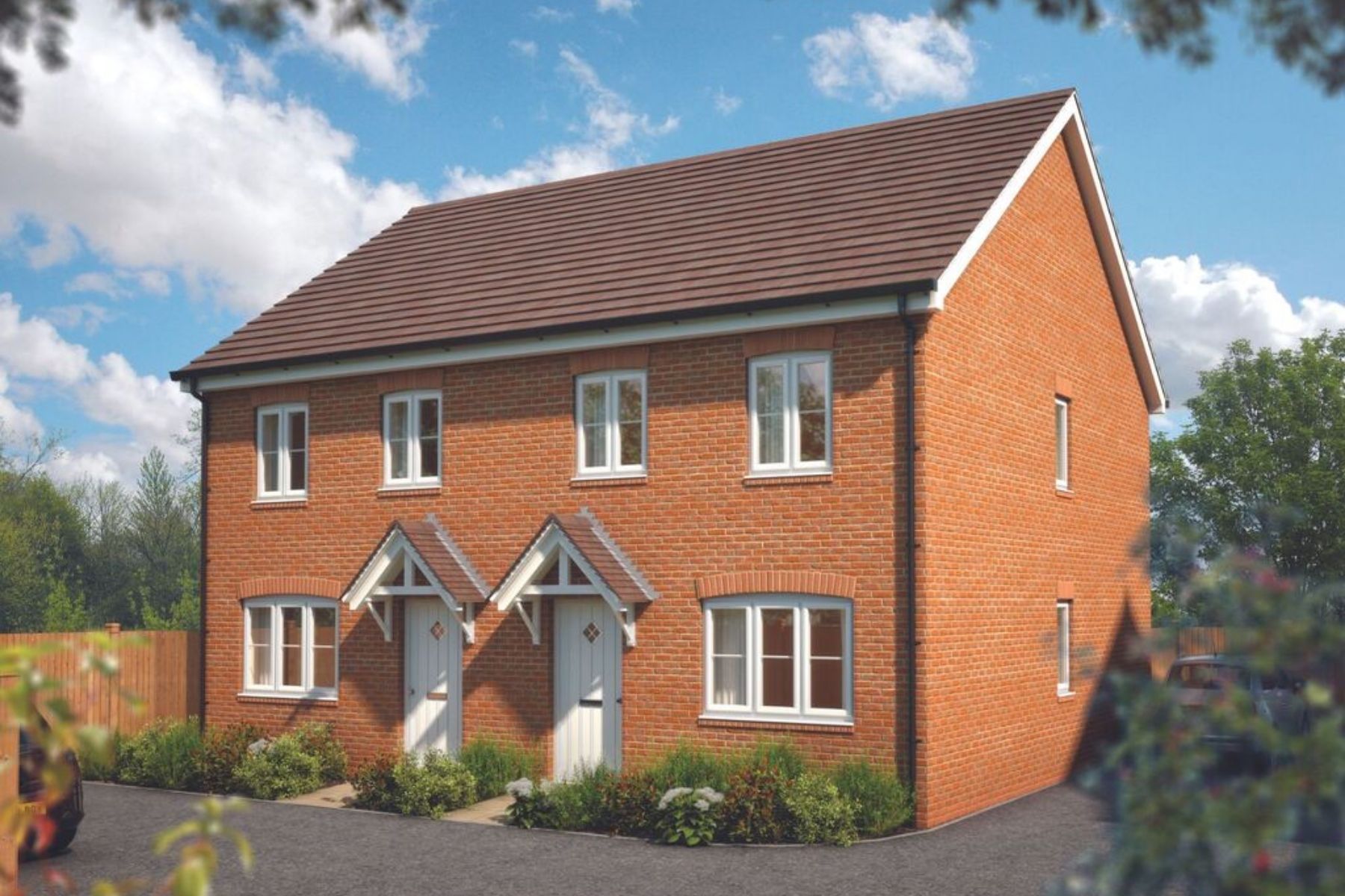 Semi-detached houses at Edwalton Fields by Bovis Homes