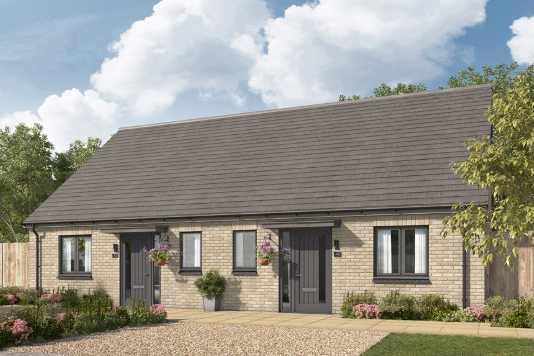 Shared Ownership Semi-detached bungalows at Collaton Park