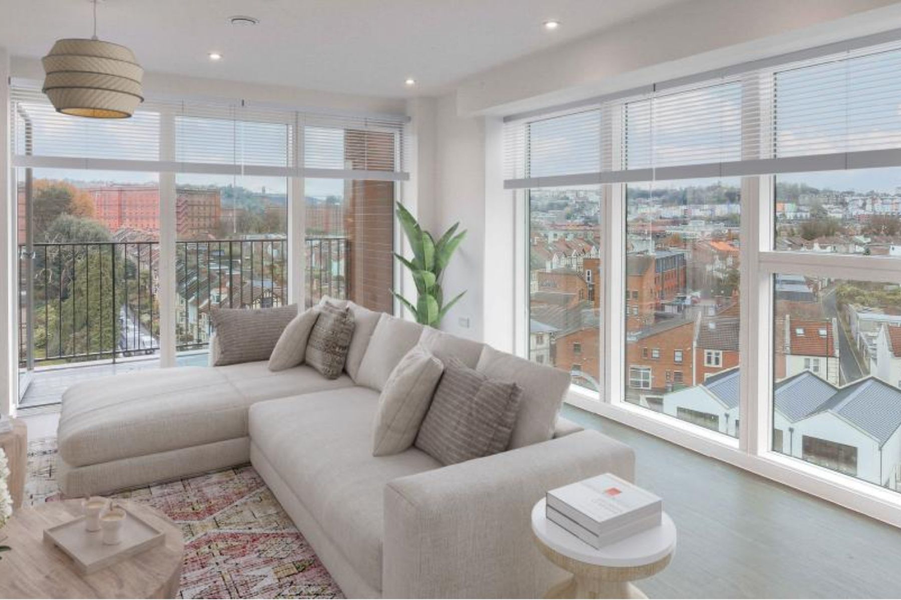 Views across the city from apartments at The Old Brewery by Abri