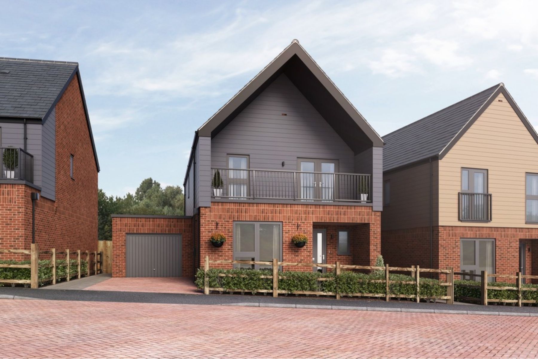 Detached family homes at King Barton at Monarchs Mead 