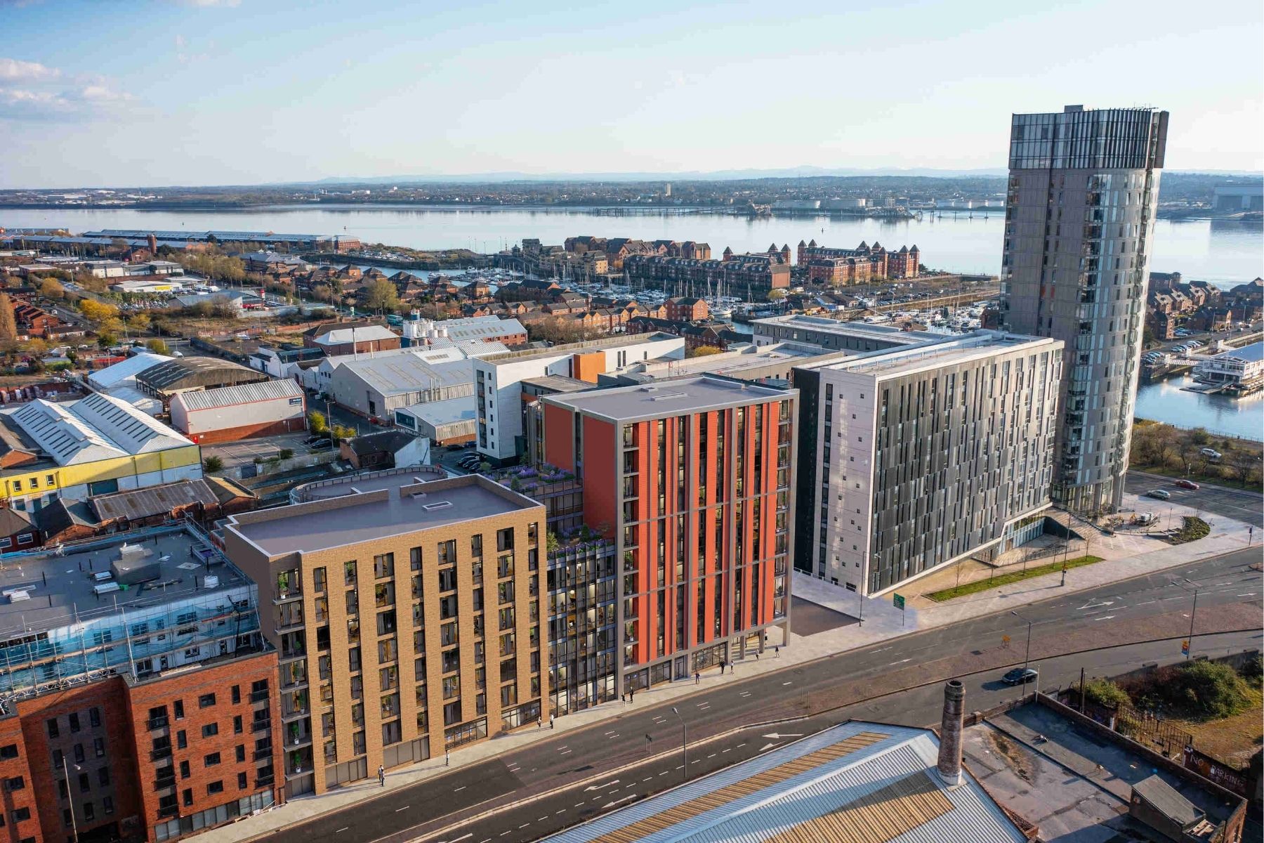New build apartments at The Summit in Liverpool by RW Invest.
