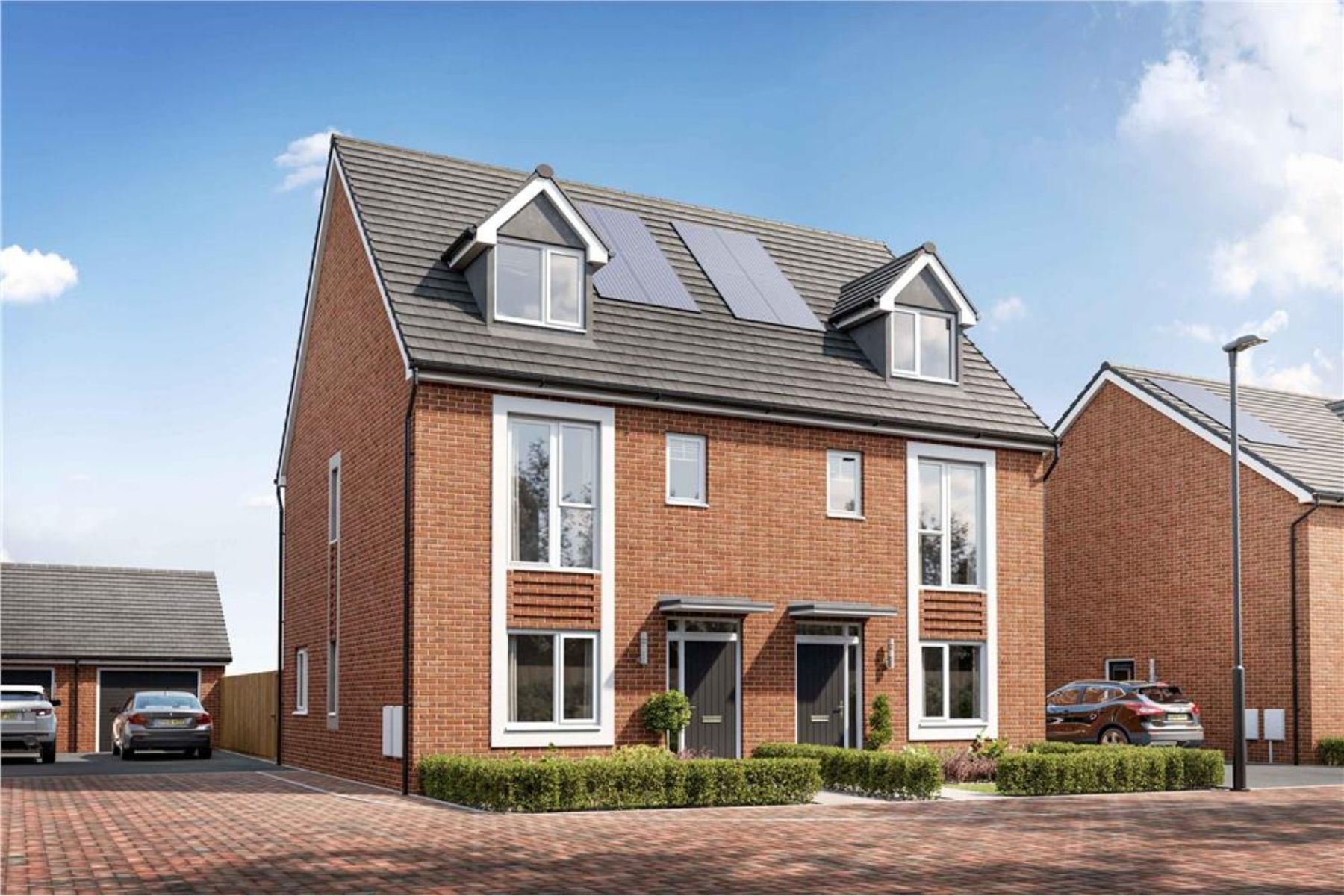New homes at Pear Tree Field by St Modwen Homes.