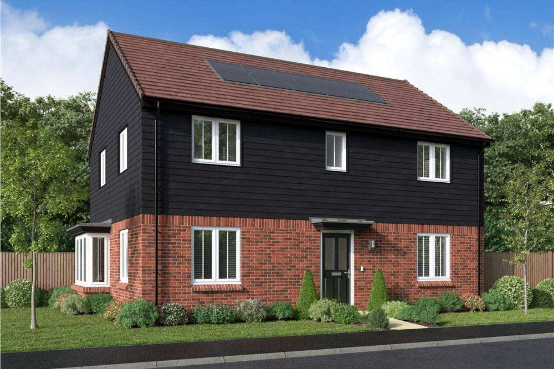 Detached properties at Langley Chase by Miller Homes