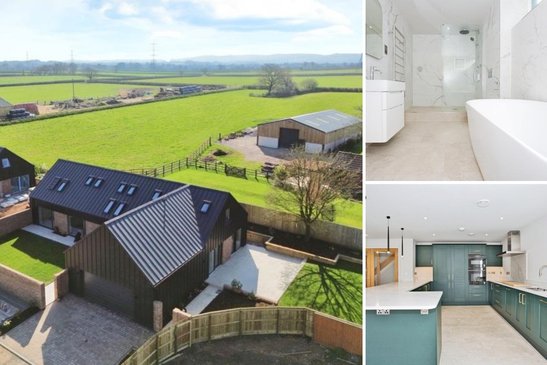 A collage of images at Oake View in Oake, Somerset