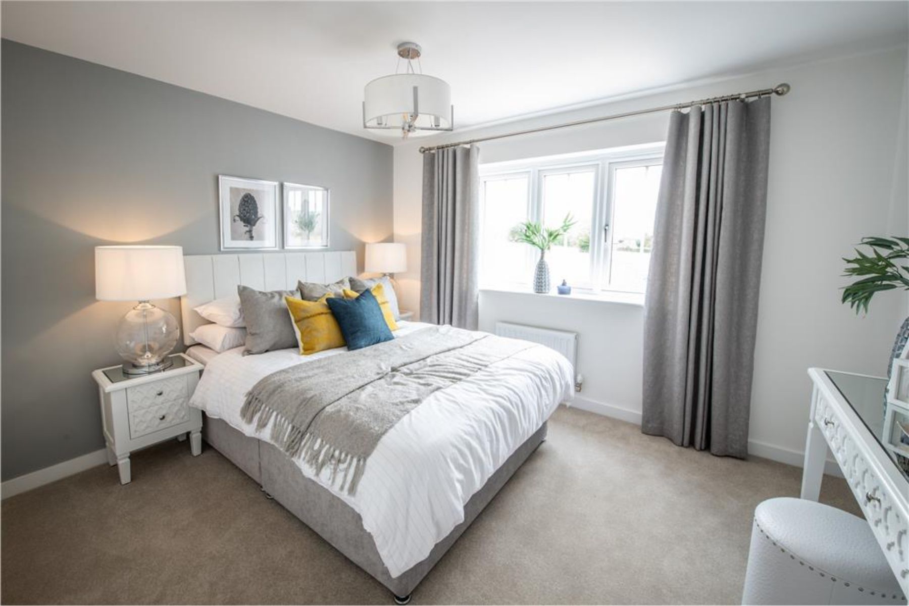 Master bedroom at Kedleston Grange Ph2 by Miller Homes