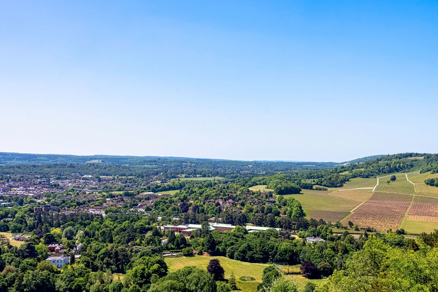 Views of the Surrey hills