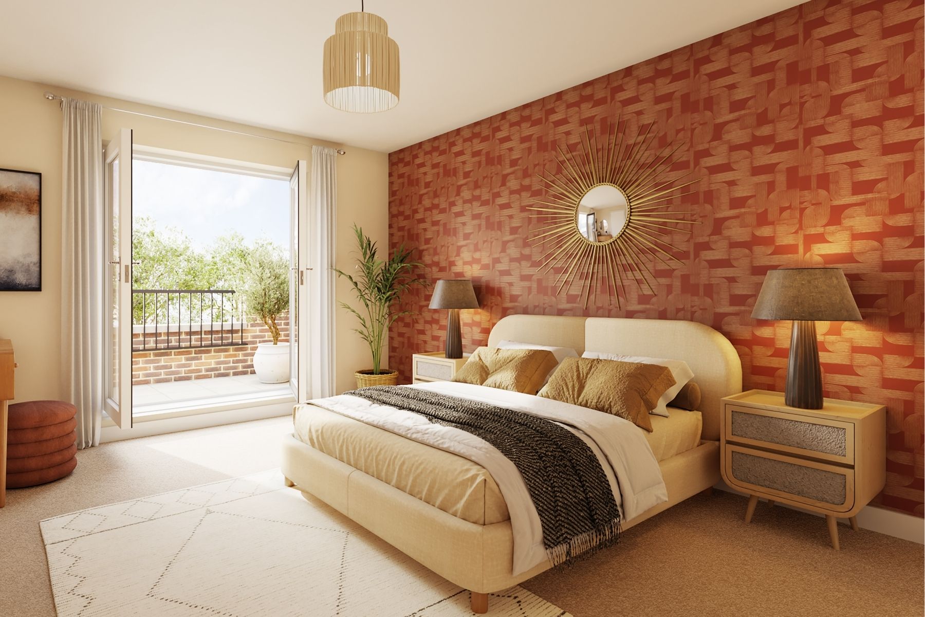 Master bedroom at Brook House Place in Urmston, Manchester