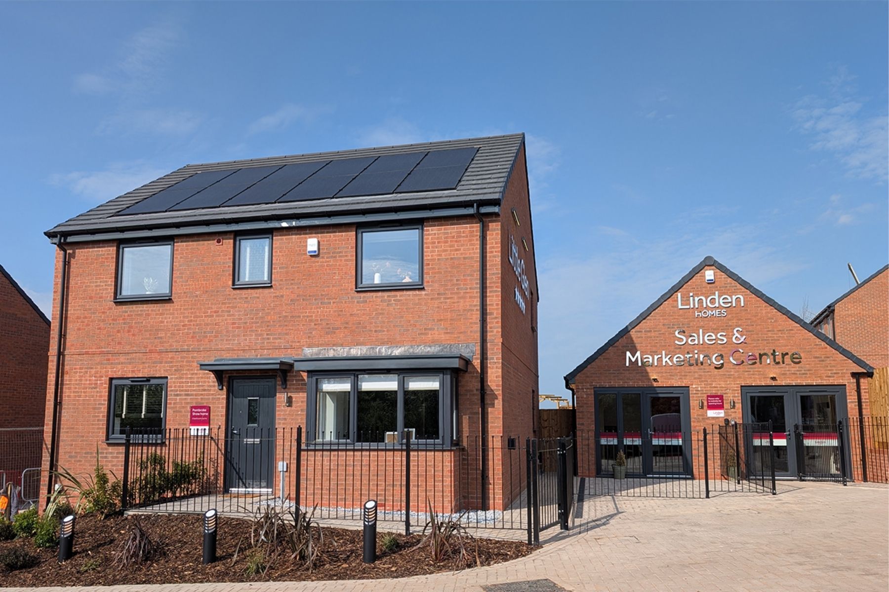 Solar panels on new home at Little Glen by Linden Homes