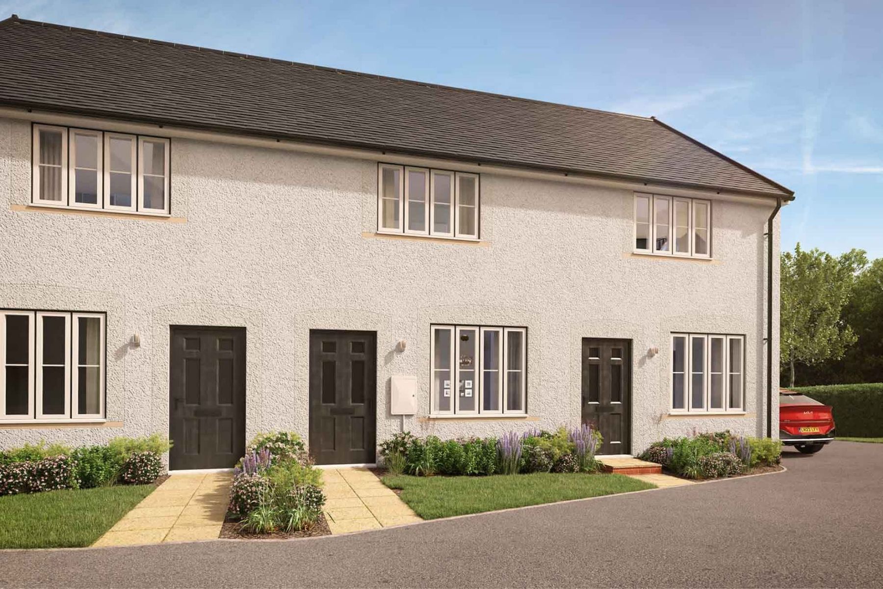 Terraced homes available at Treledan by Bloor Homes in Saltash, Cornwall