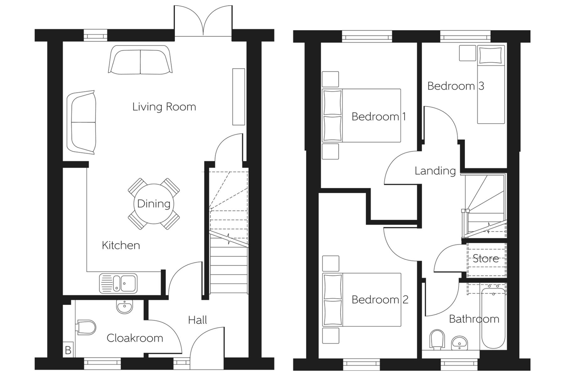 Plot 2 floor plan at Ashlar Village